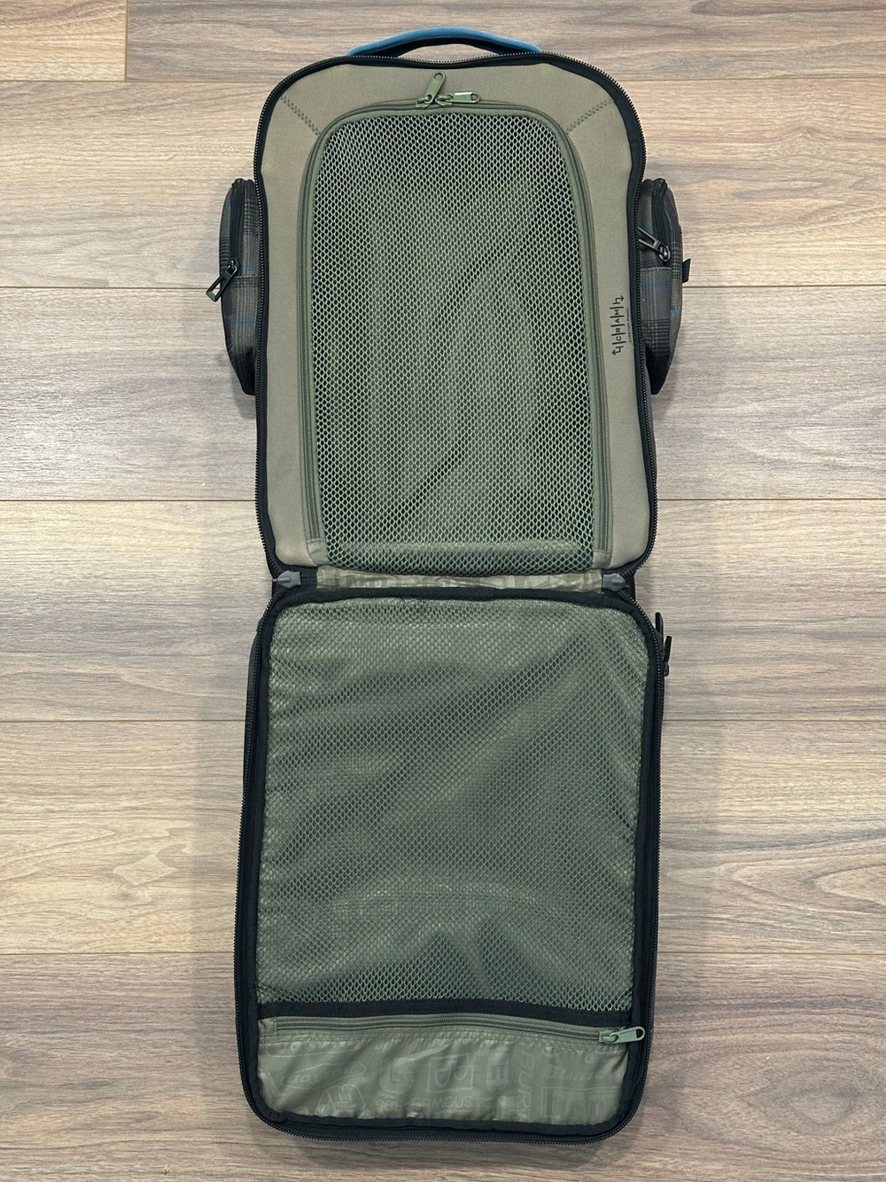 Burton Wheelie Flight Deck Carry-On Bag in Plaid - Picture 10 of 12
